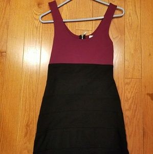 Color block midi dress
